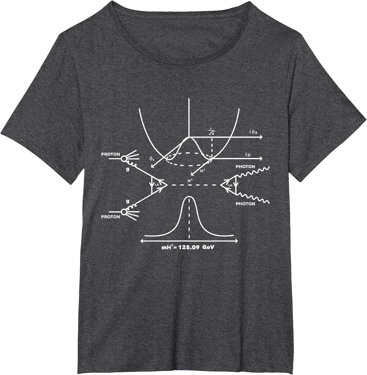 Physics Photon Double Slit Interference Astrophysicist T-Shirt - Dark Heather Grey