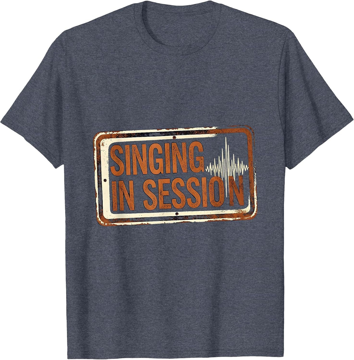 Singing In Session Funny Musical Theatre T-Shirt - Heather Blue