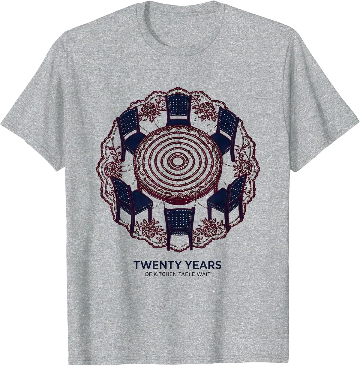 Men's Twenty Years Of Kitchen Table Wait Veteran Wife Hero Husband T-Shirt - Heather Grey
