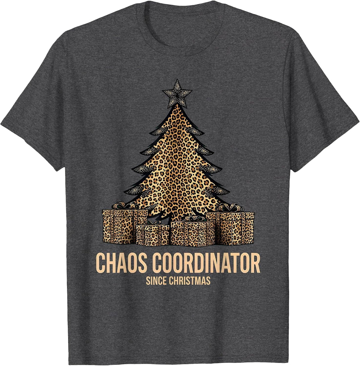 Men's Chaos Coordinator Since Christmas Family Design T-Shirt - Dark Heather Grey