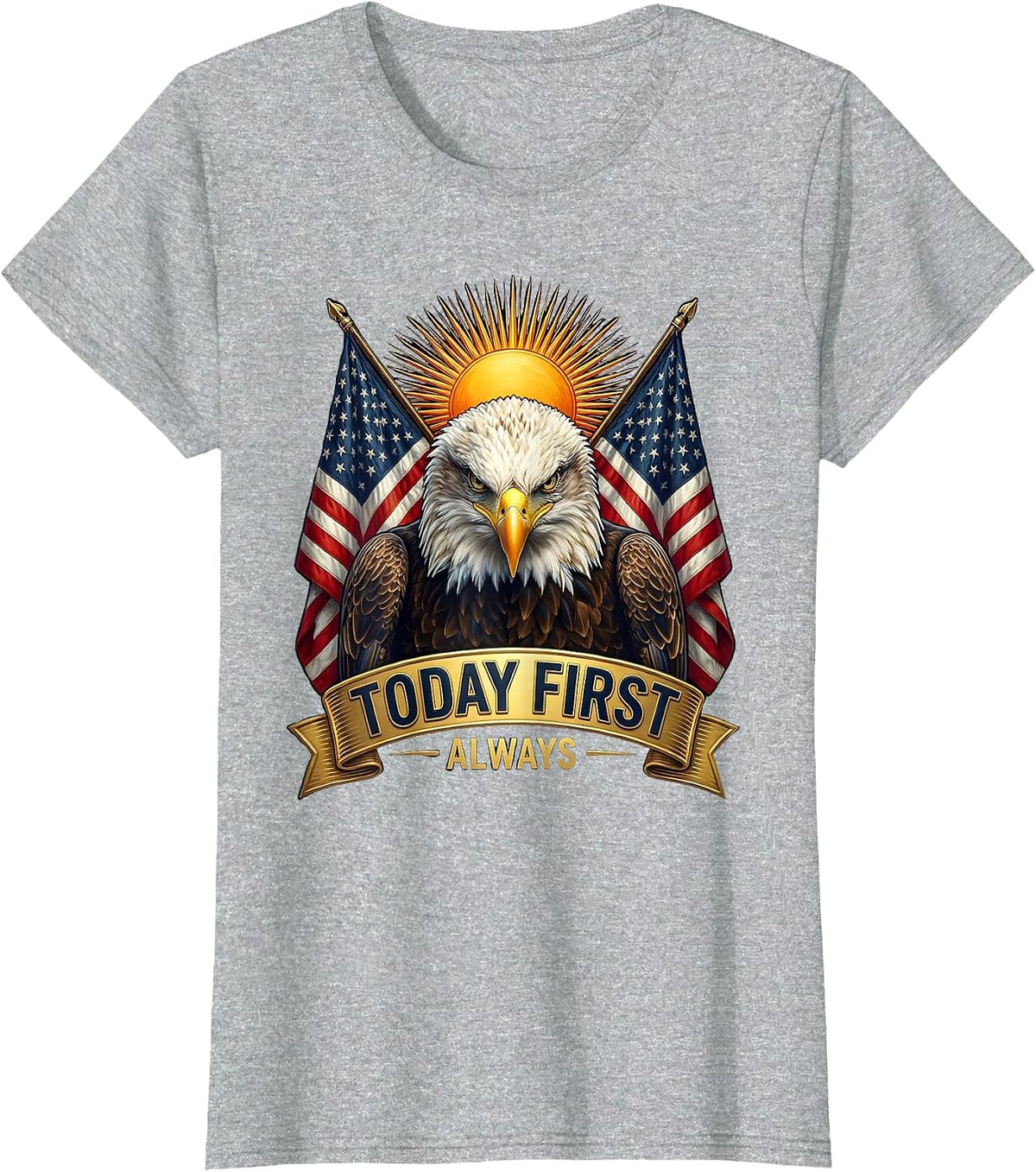 Today First Always Motivational Graphic Design T-Shirt - Heather Grey