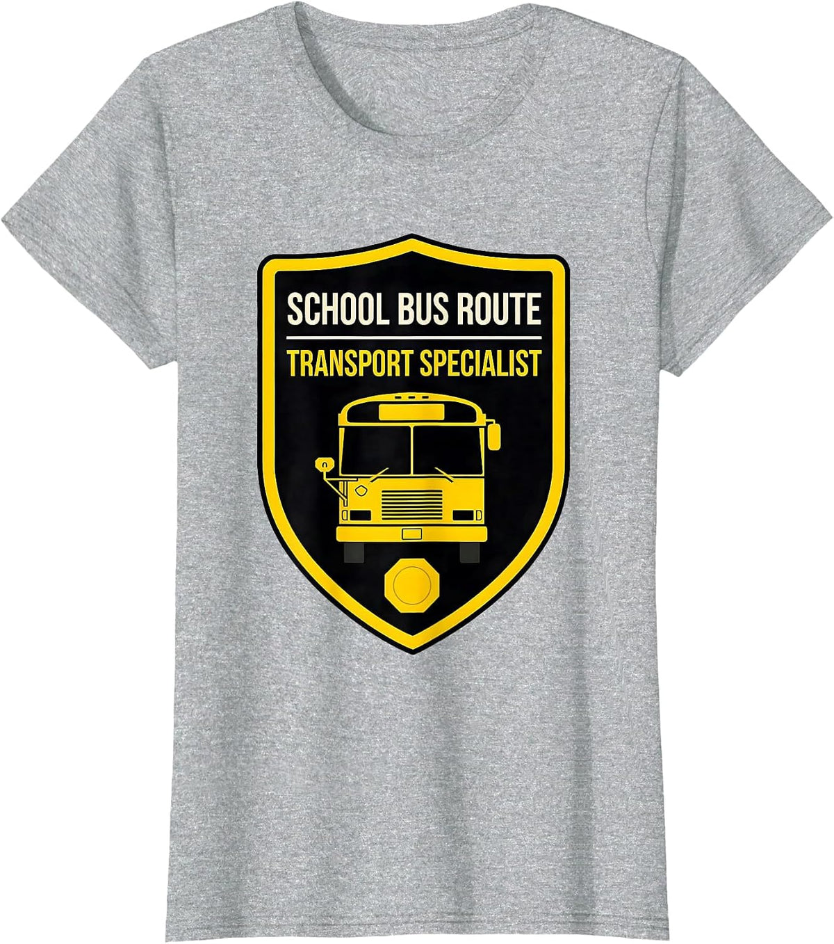 Women's School Bus Route Transport Specialist Funny School Bus T-Shirt - Heather Grey