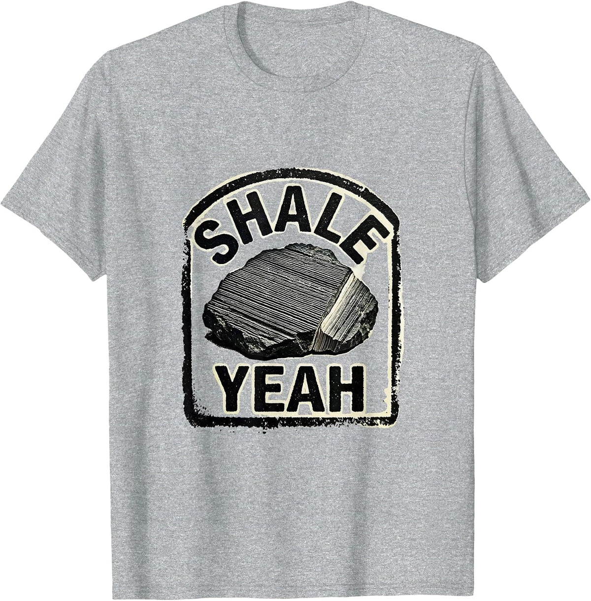 Men's Shale Yeah Funny Rock Collector Geologist Humor T-Shirt - Heather Grey