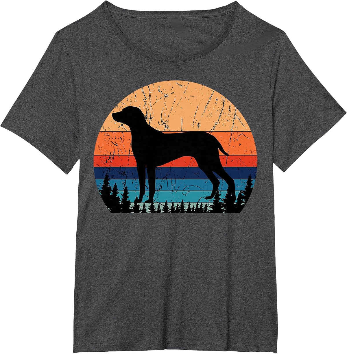 Vizsla Hungarian Retro Sport Hunting Breeders T-Shirt - Dark Heather Grey