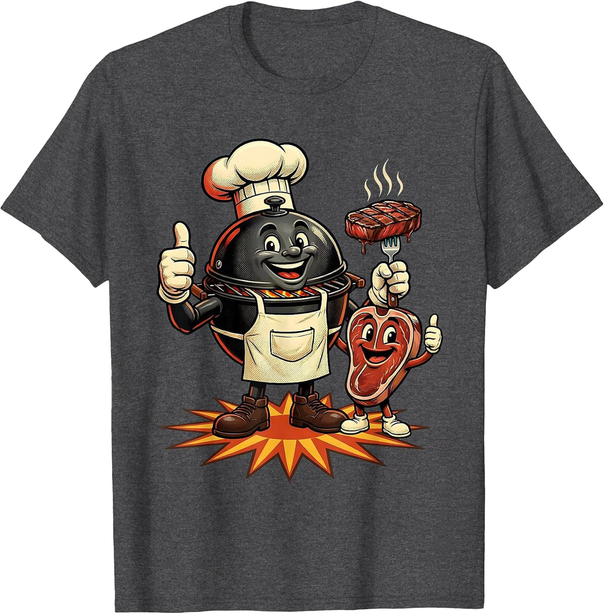 Men's Son In Law Favorite Child Grilling Together T-Shirt - Dark Heather Grey