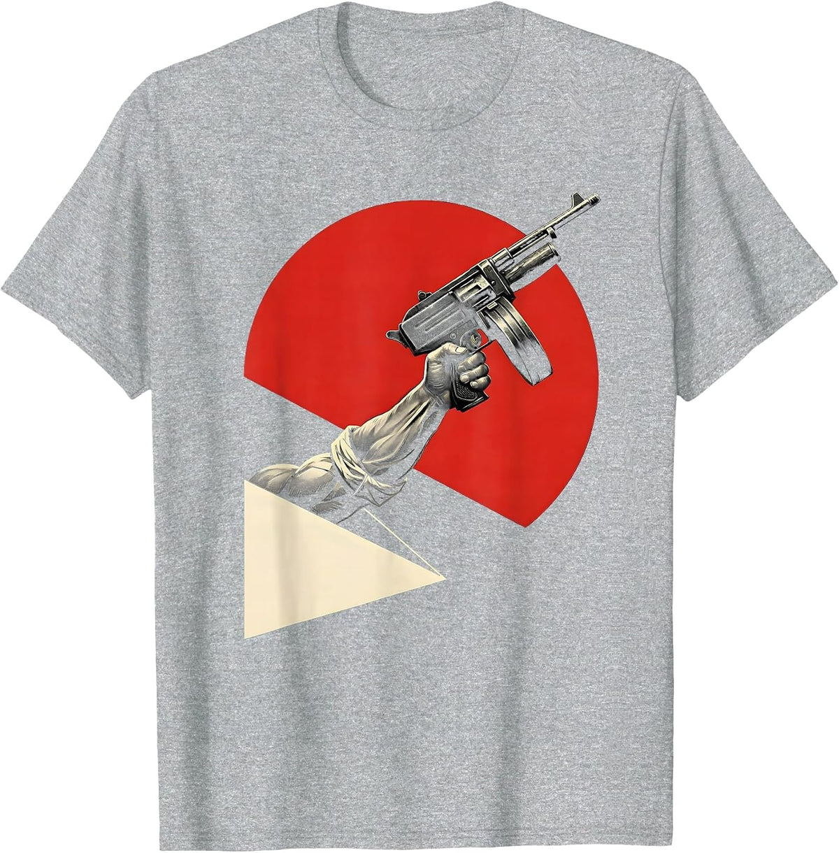 Men's Rosie the Riveter Bold Forearm Flex Graphic T-Shirt - Heather Grey