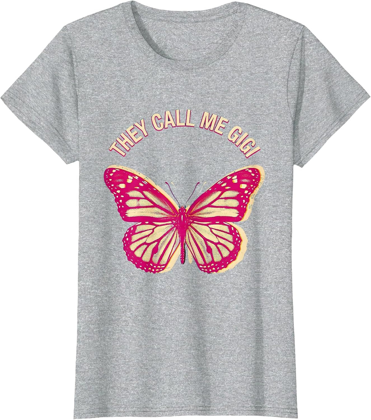 They Call Me Gigi Grandma Gift Design T-Shirt - Heather Grey