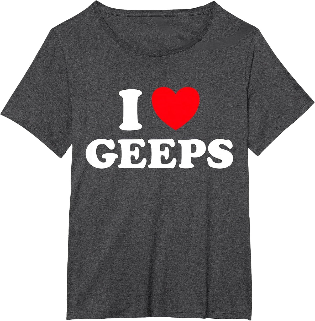 I Love Geep - Goat Sheep Mix Fan. T-Shirt - Dark Heather Grey