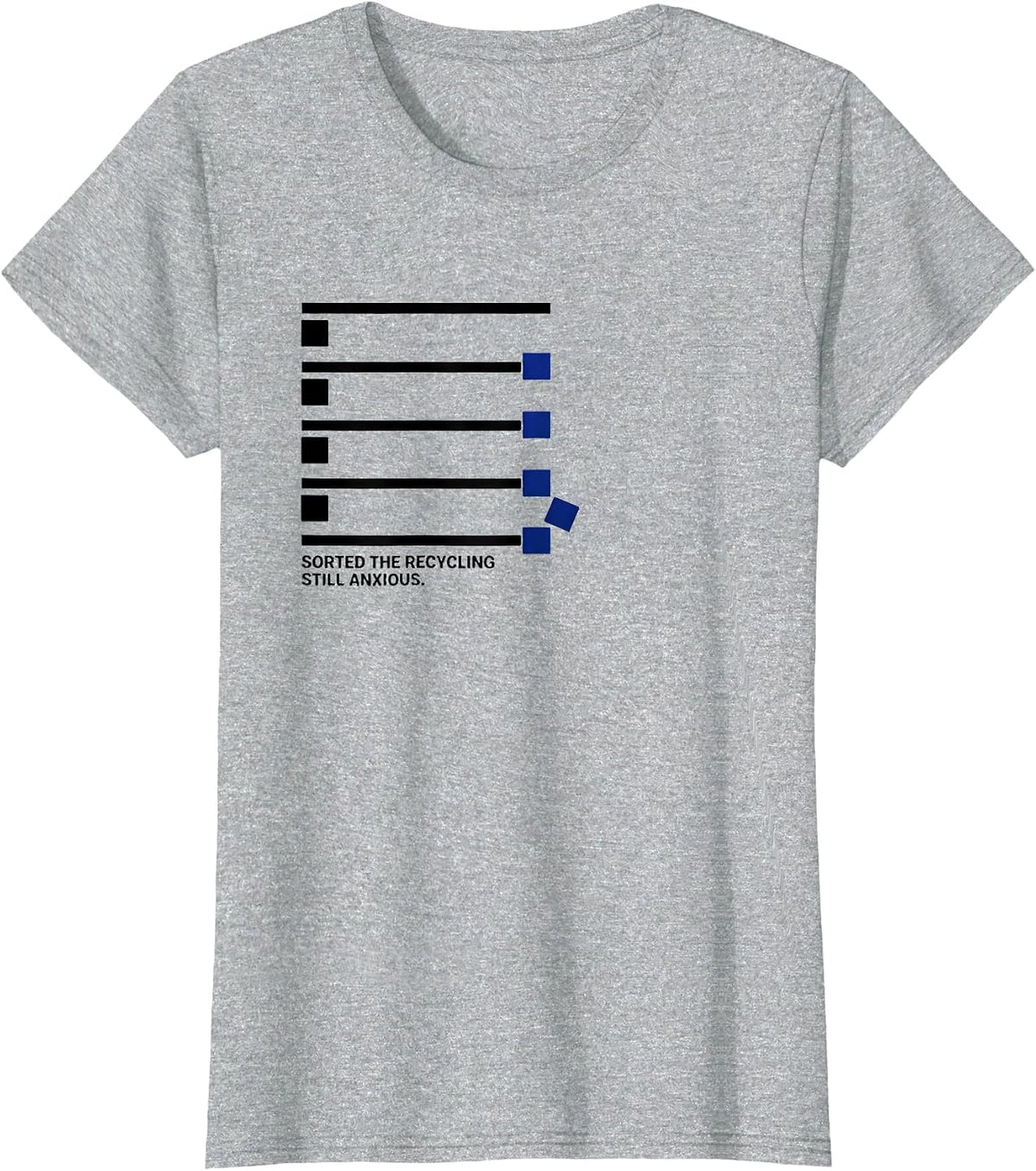 Sorted The Recycling Still Anxious Mental Health Awareness T-Shirt - Heather Grey