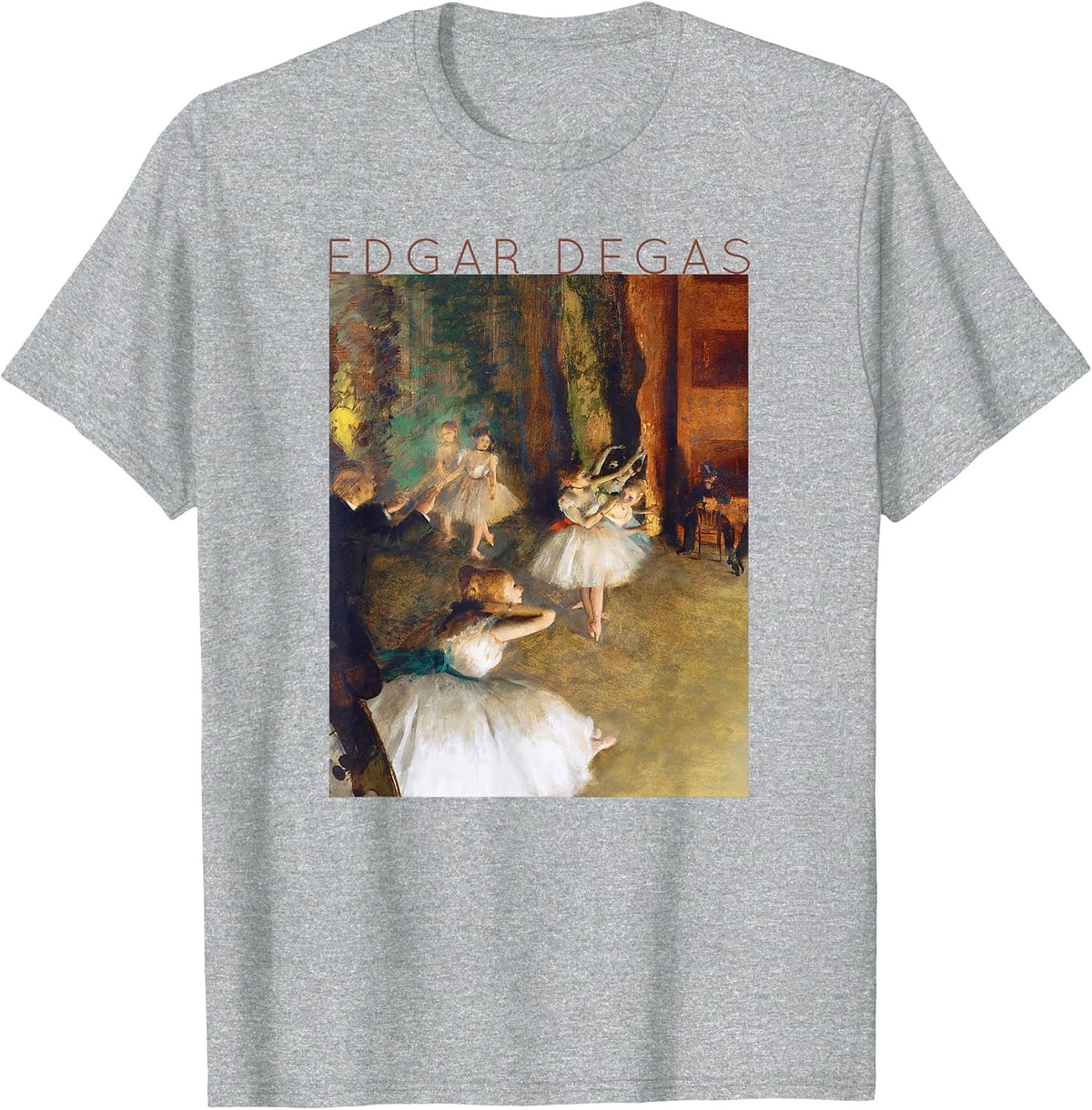 Edgar Degas Dancers #2 for Artists and Ballerinas T-Shirt - Heather Grey