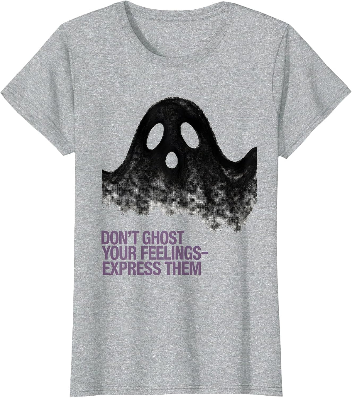 Don't Ghost Your Feelings—Express Them Halloween School T-Shirt - Heather Grey