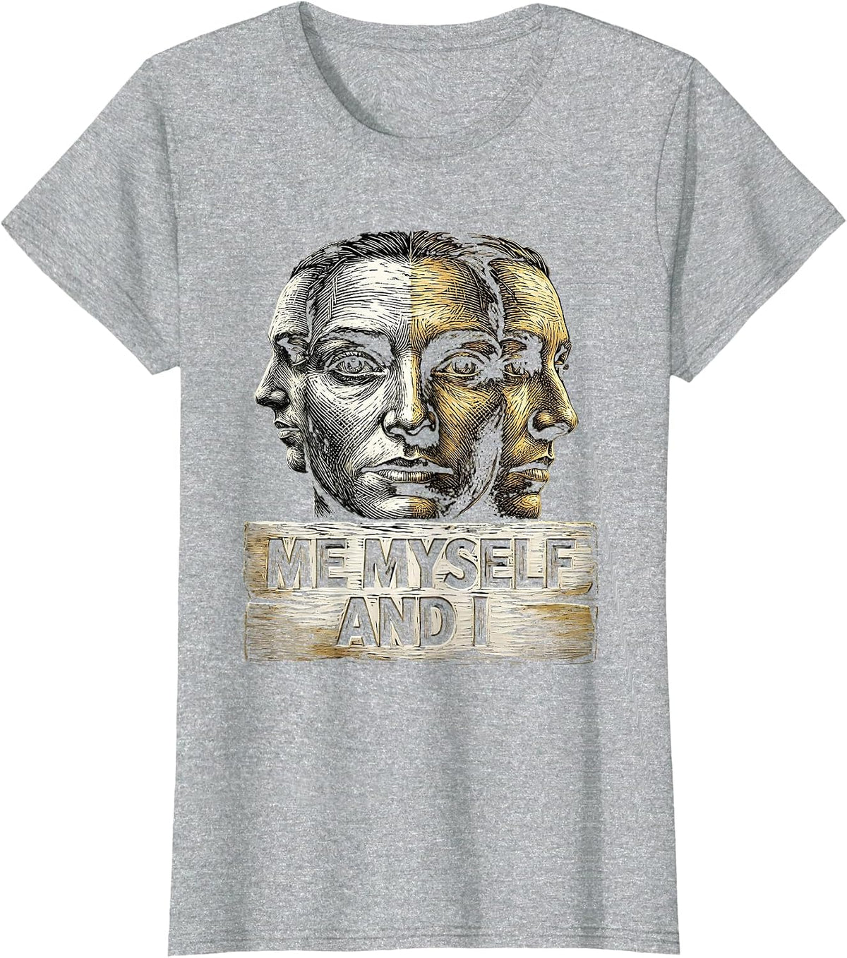 Me Myself And I Self-Love Graphic Design T-Shirt - Heather Grey