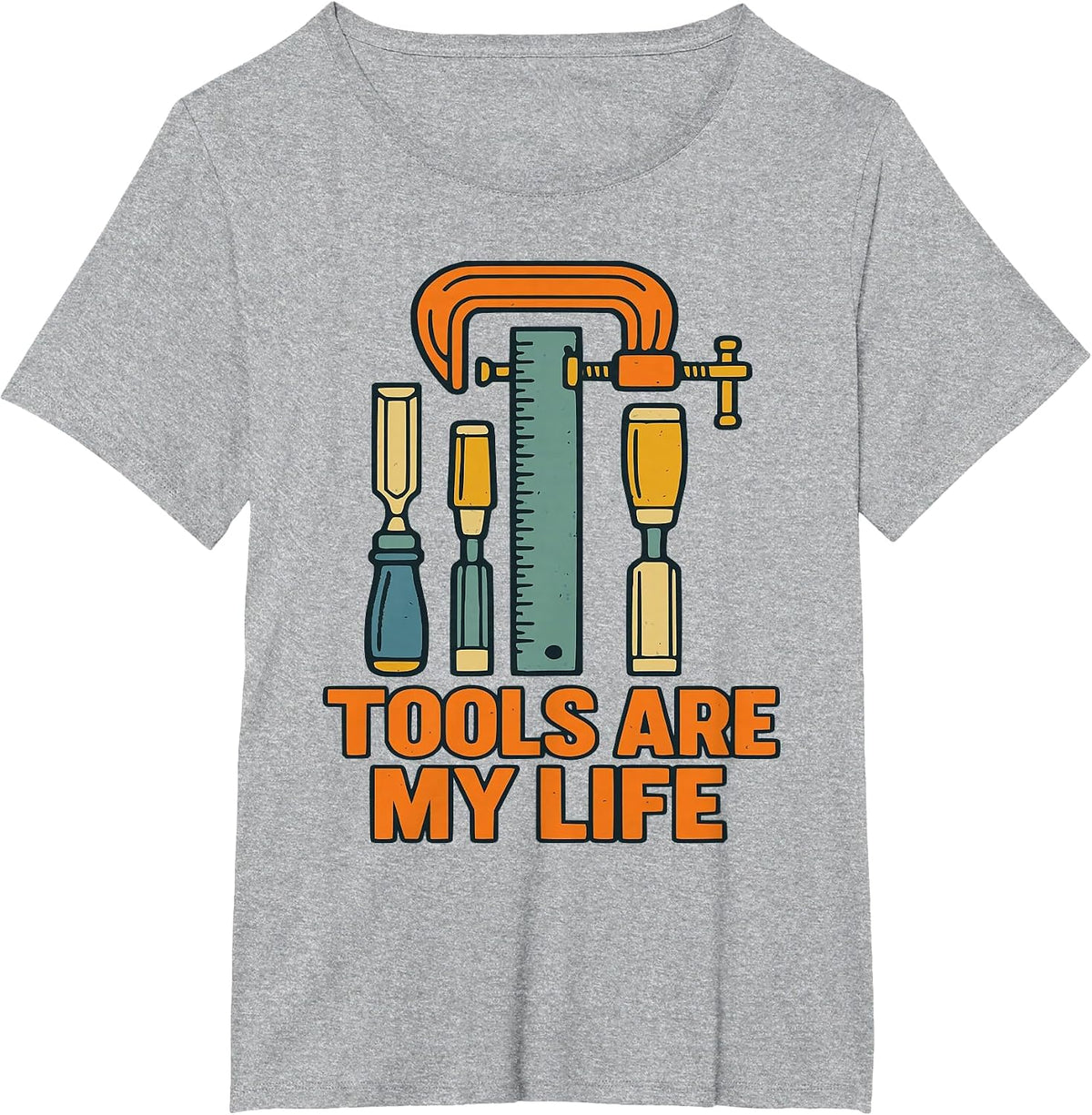 Tools are My Life Woodworker Carpenter DIY Builder Pride T-Shirt - Heather Grey