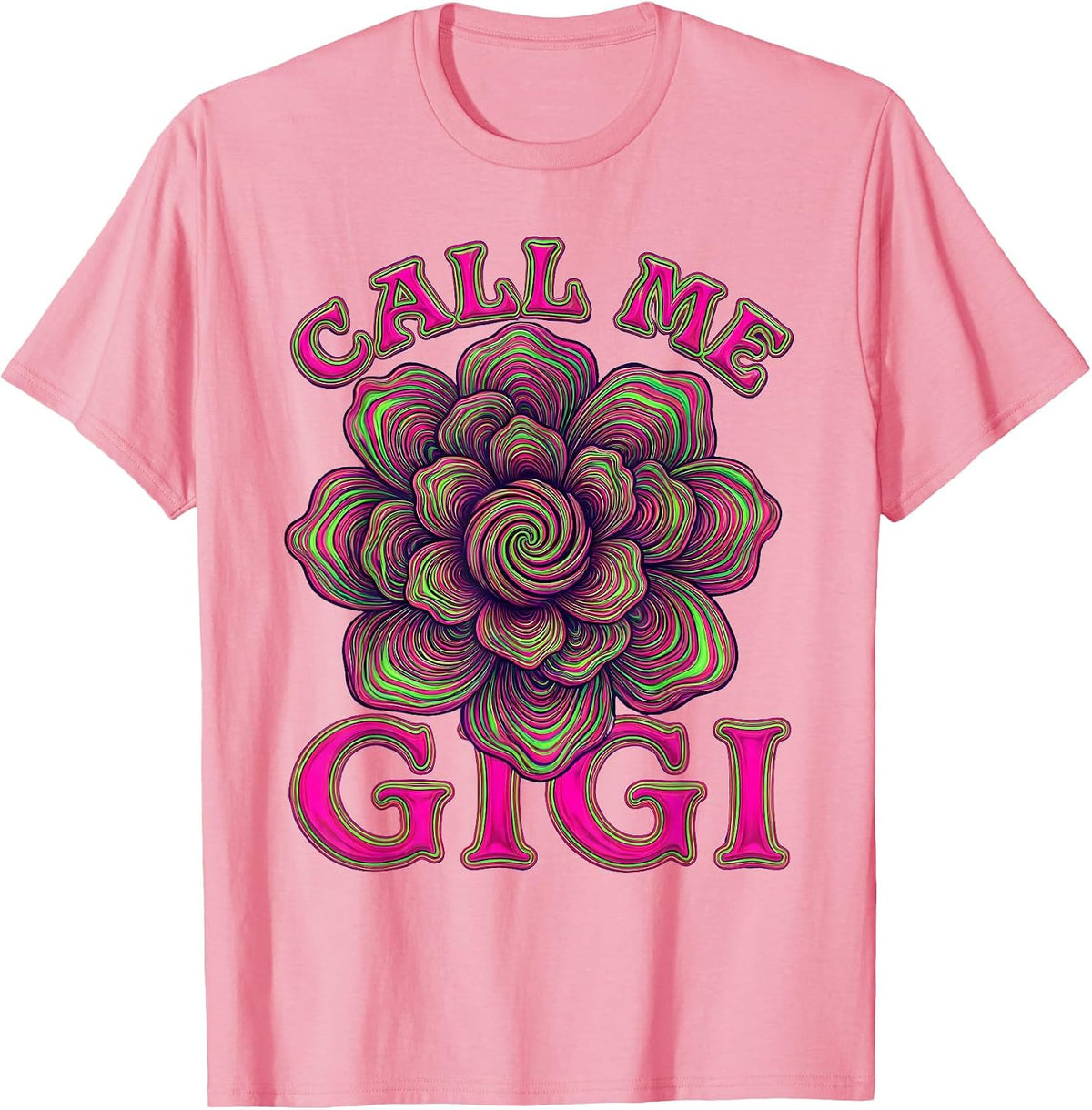 Men's Call Me Gigi Grandma Pride Design T-Shirt - Pink