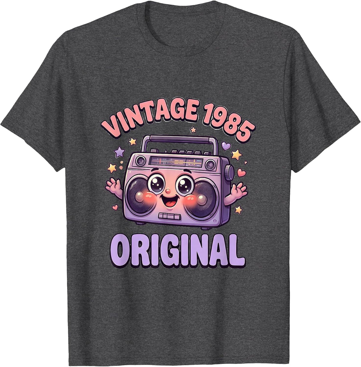 Vintage 1985 Original Classic Birthday Design T-Shirt - Dark Heather Grey