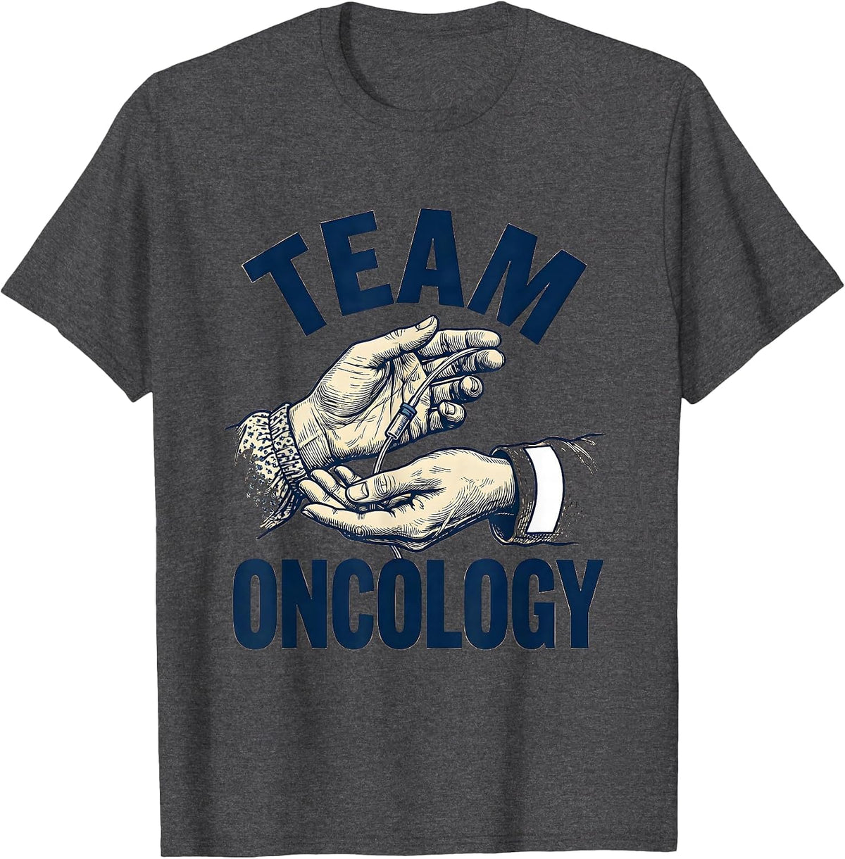 Team Oncology Nurse Squad Oncology Nursing Crew T-Shirt - Dark Heather Grey