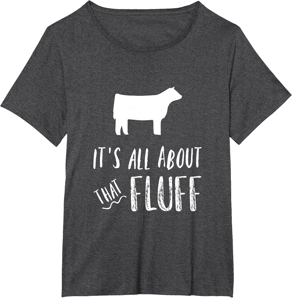 Funny Cow Showing T-Shirt - Dark Heather Grey