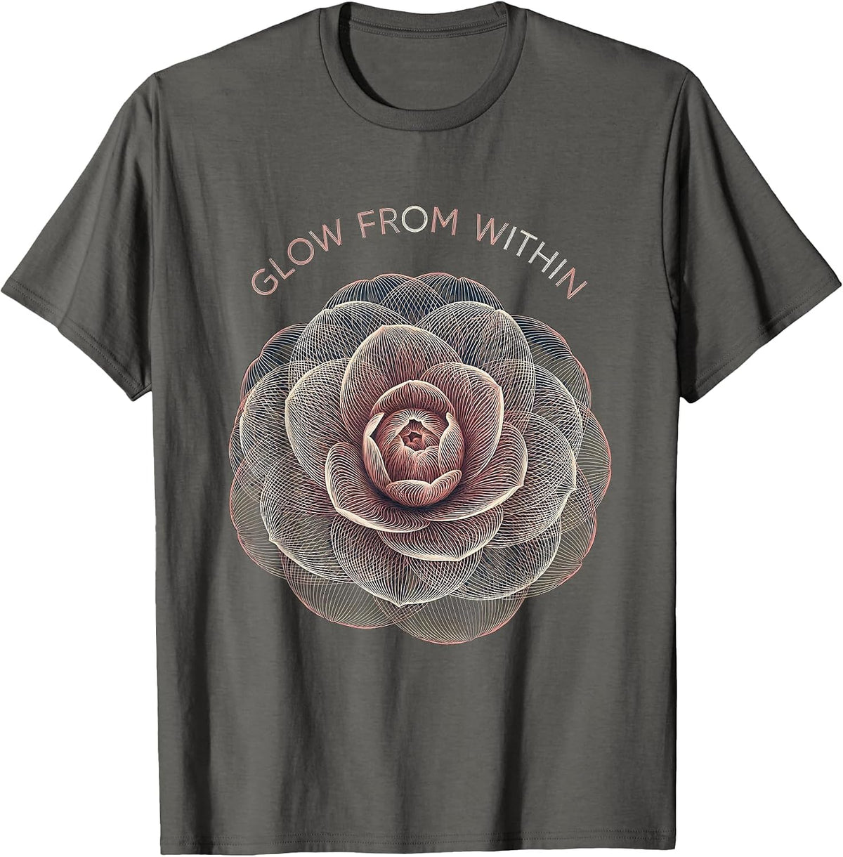 Glow From Within K-Beauty Skincare Design T-Shirt - Asphalt Grey
