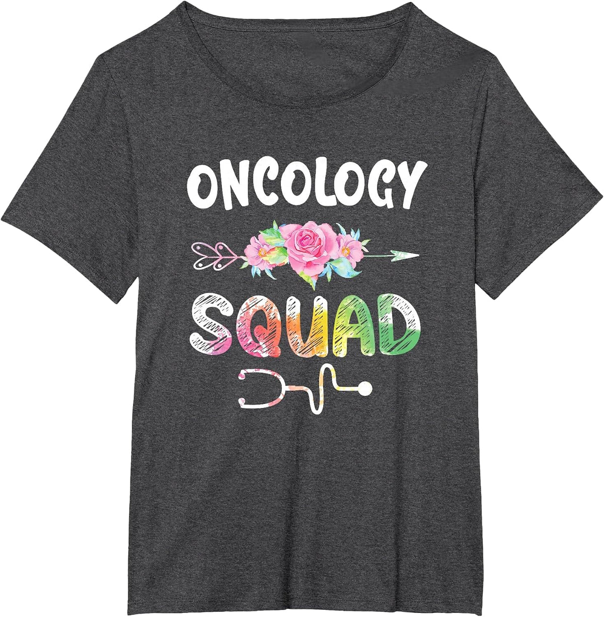 Oncology Nurse Squad Shirt Oncology Matching Nurse T-Shirt - Dark Heather Grey