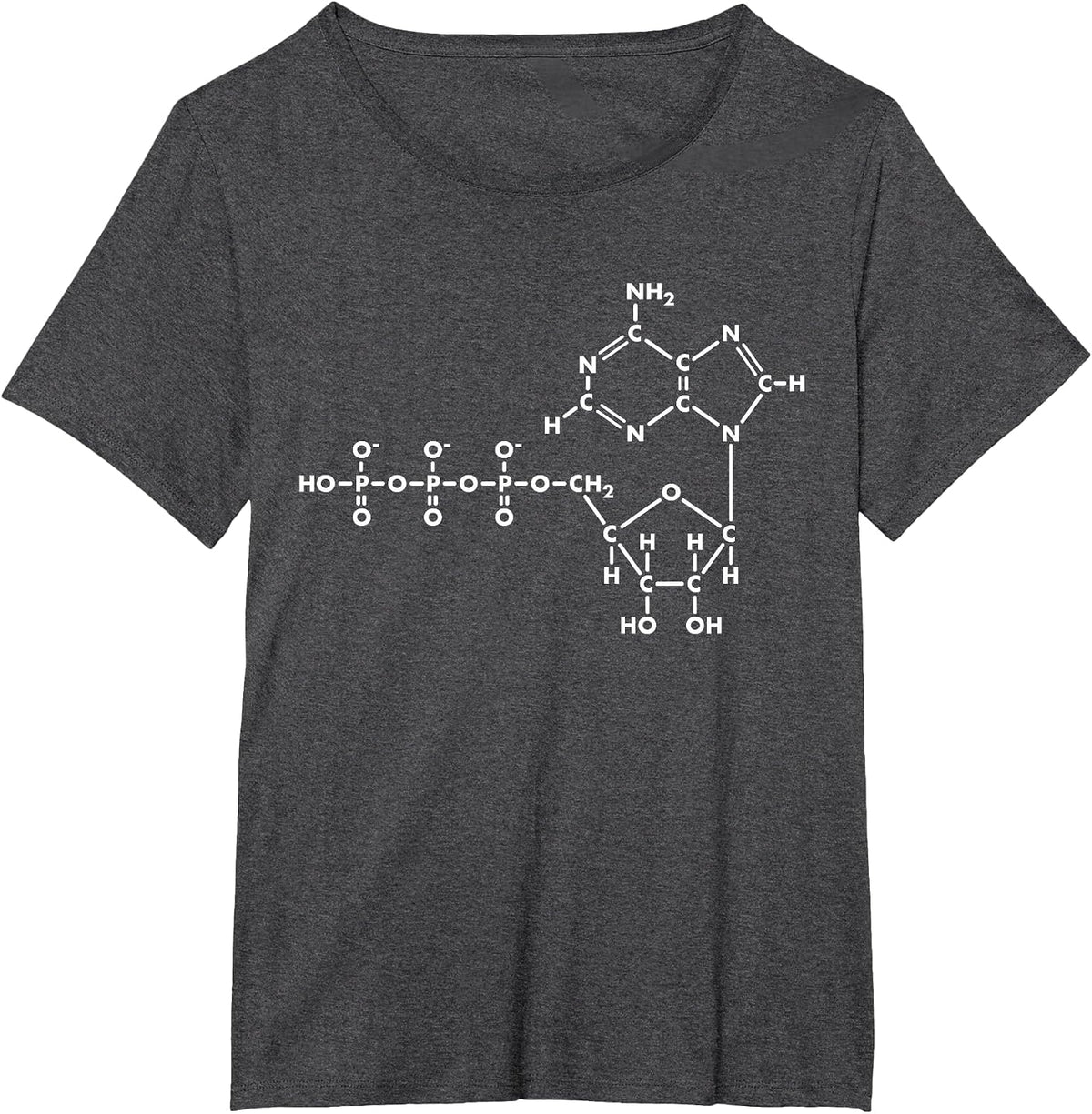 Adenosine Triphosphate ATP Organic Chemistry T-Shirt - Dark Heather Grey
