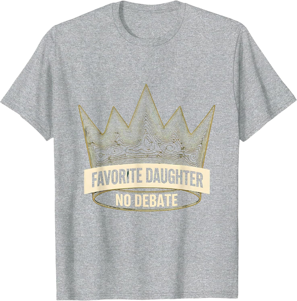 Men's Favorite Daughter No Debate Bold Graphic Design T-Shirt - Heather Grey