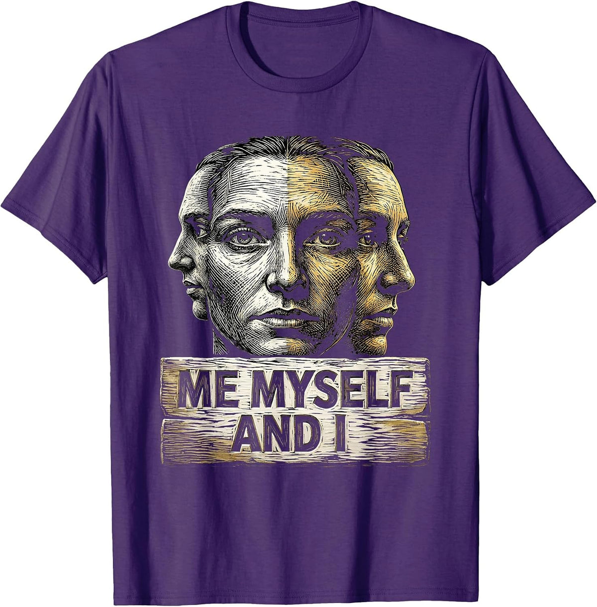Me Myself And I Self-Love Graphic Design T-Shirt - Purple