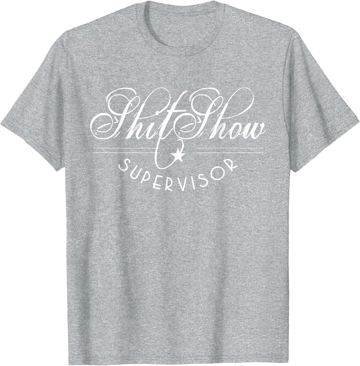Distressed Shitshow Supervisor Chaos Control T-Shirt - Heather Grey