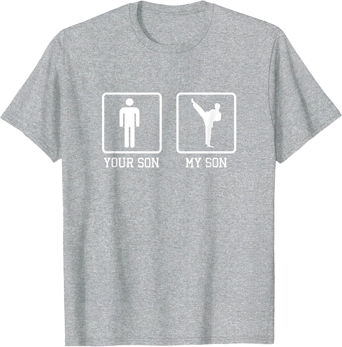Your Son My Son Karate Fighter Martial Artist Black Belt T-Shirt - Heather Grey
