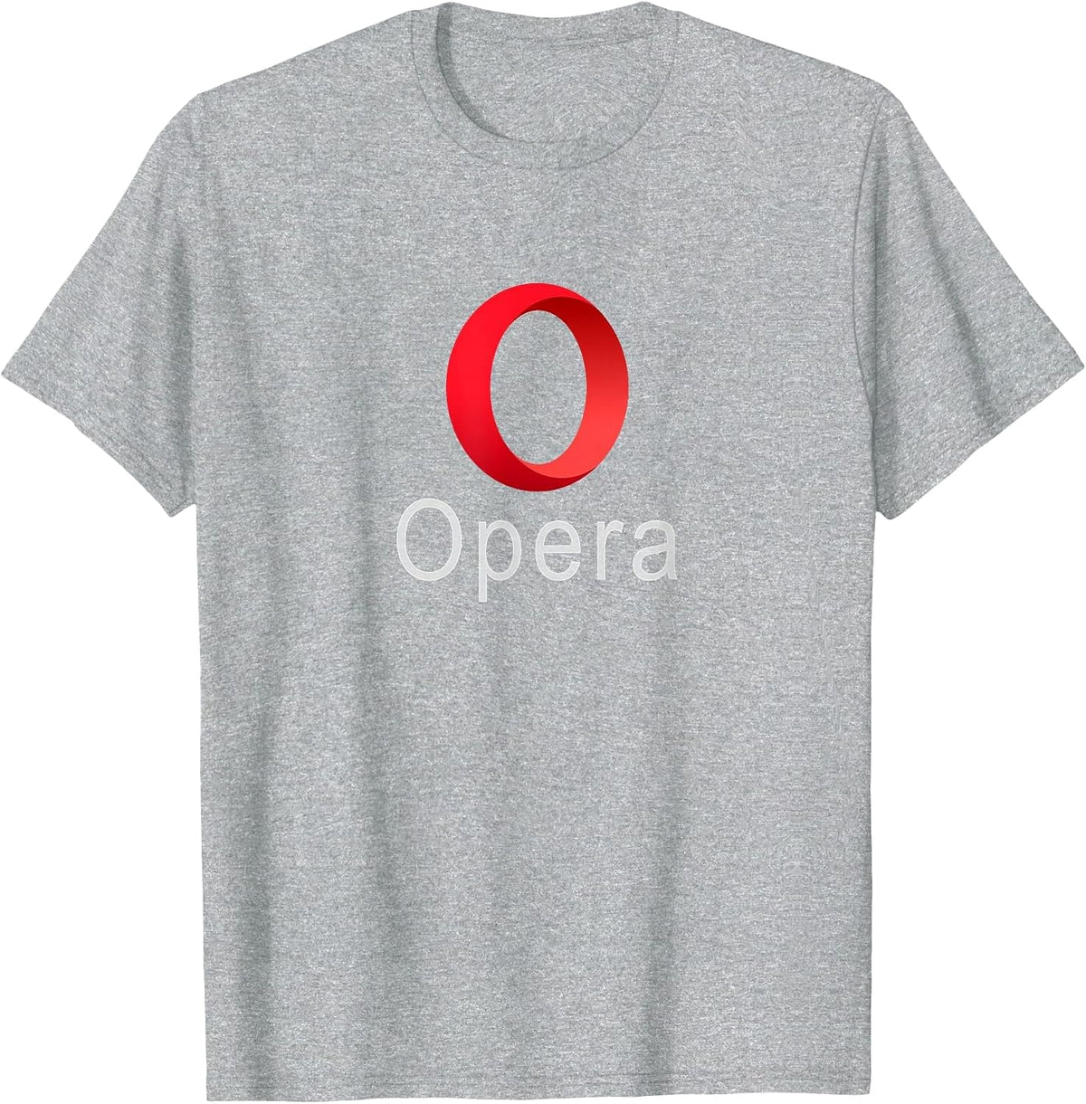 Opera Browser Logo Fast Security Web Tee T-Shirt T-Shirt - Heather Grey