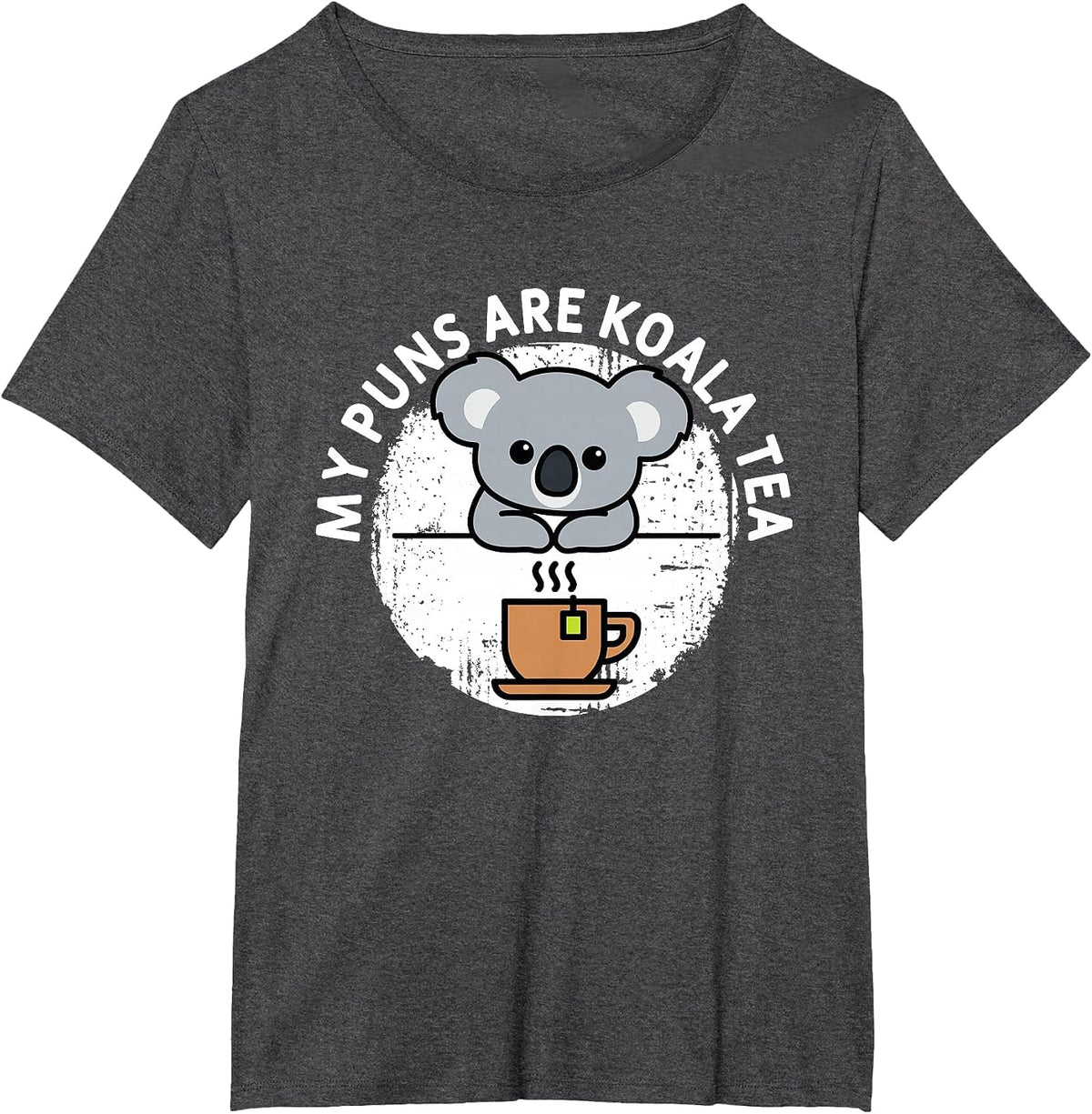 Funny Koala Art My Puns are Koala Tea Cute Animal Puns Bear T-Shirt - Dark Heather Grey