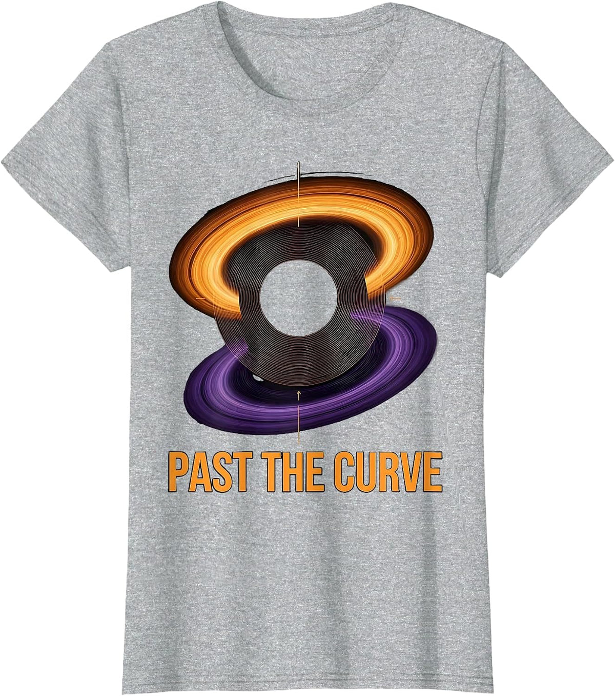 Past the Curve Astrophysics Science Education T-Shirt - Heather Grey