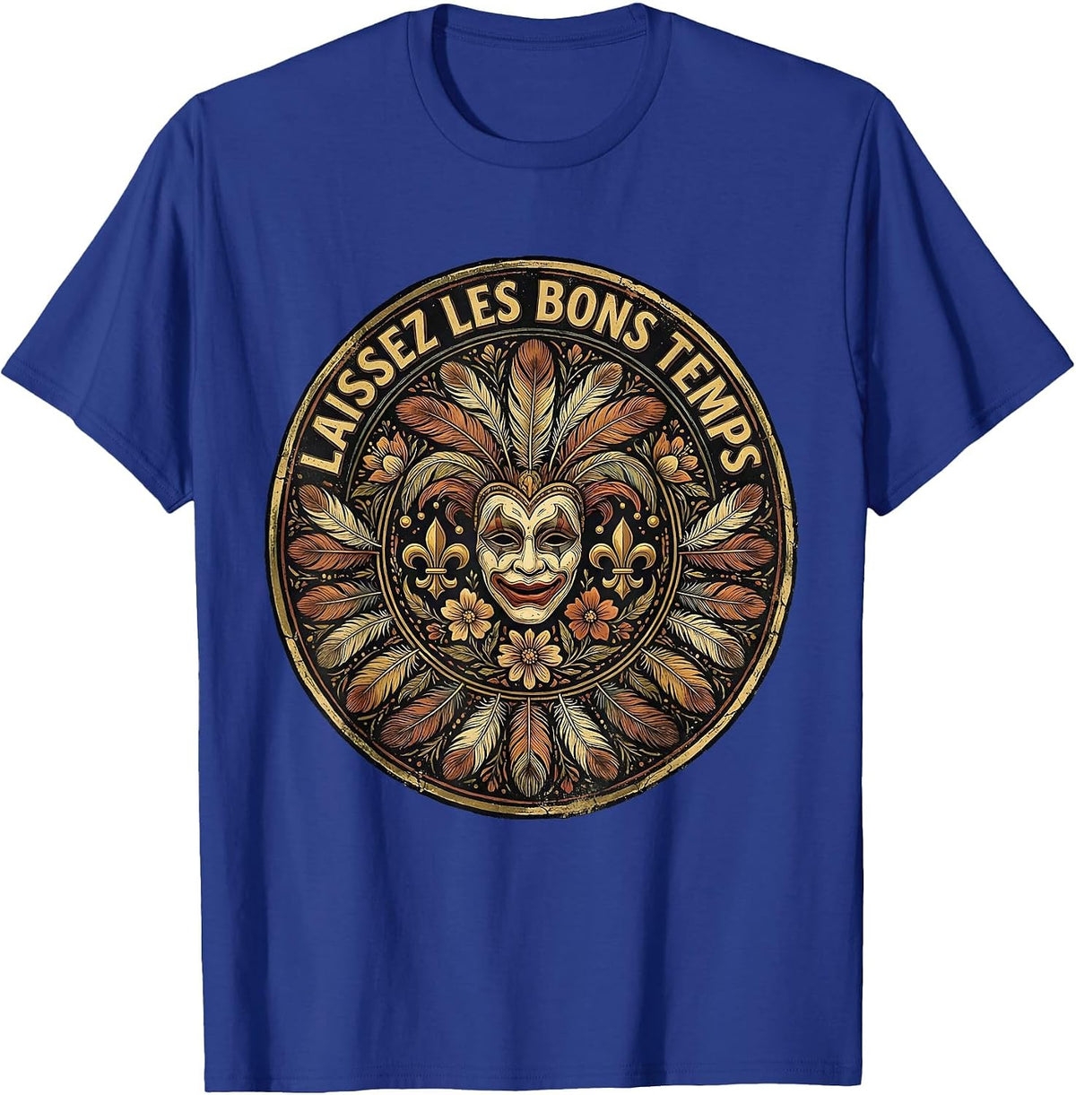 Laissez Les Bons Temps Mardi Gras Celebration T-Shirt - Royal Blue