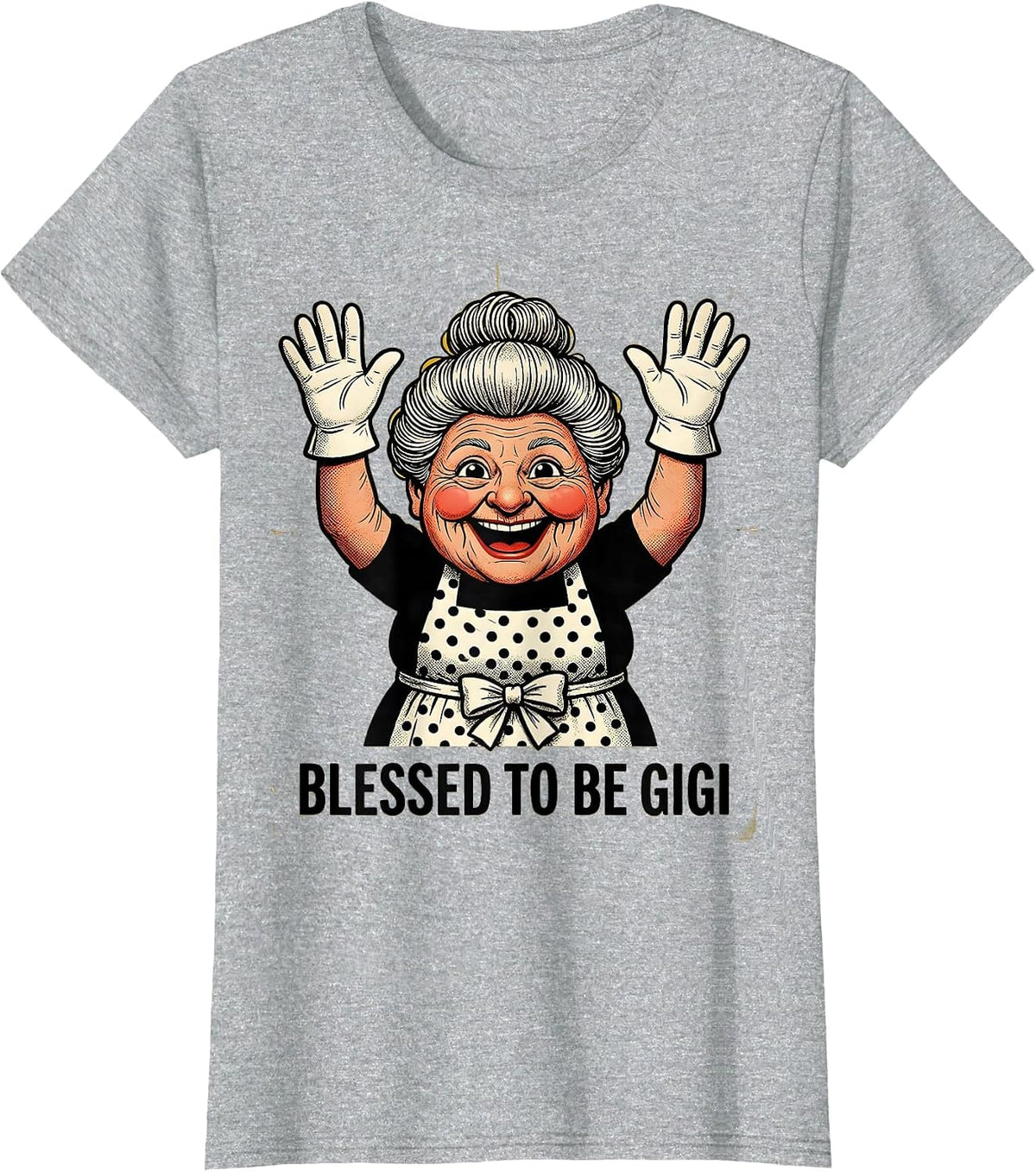 Blessed to be Gigi Grandma Gift Design T-Shirt - Heather Grey