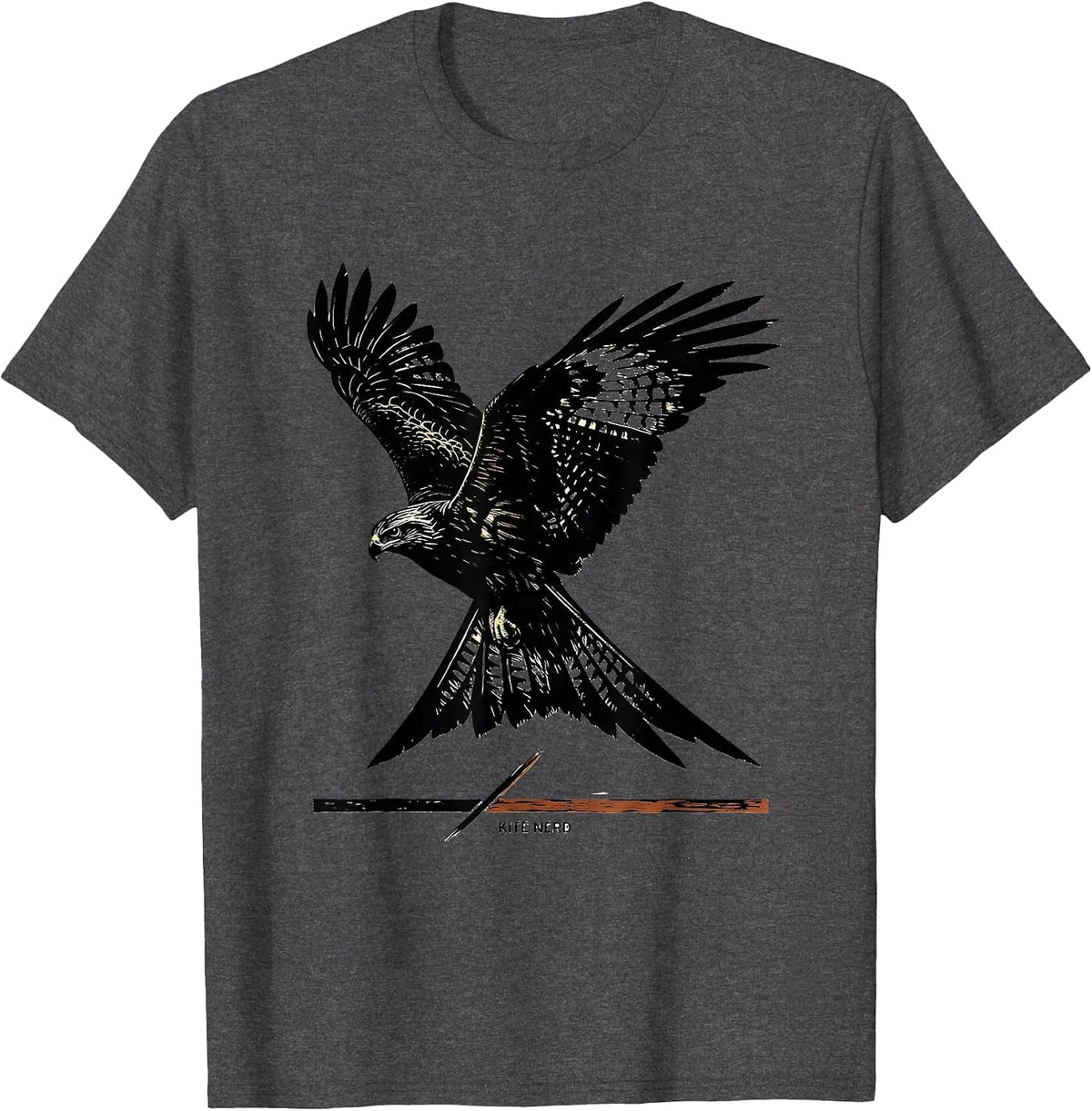 Kite Nerd Funny Birdwatching Birding Bird Lover Humor T-Shirt - Dark Heather Grey