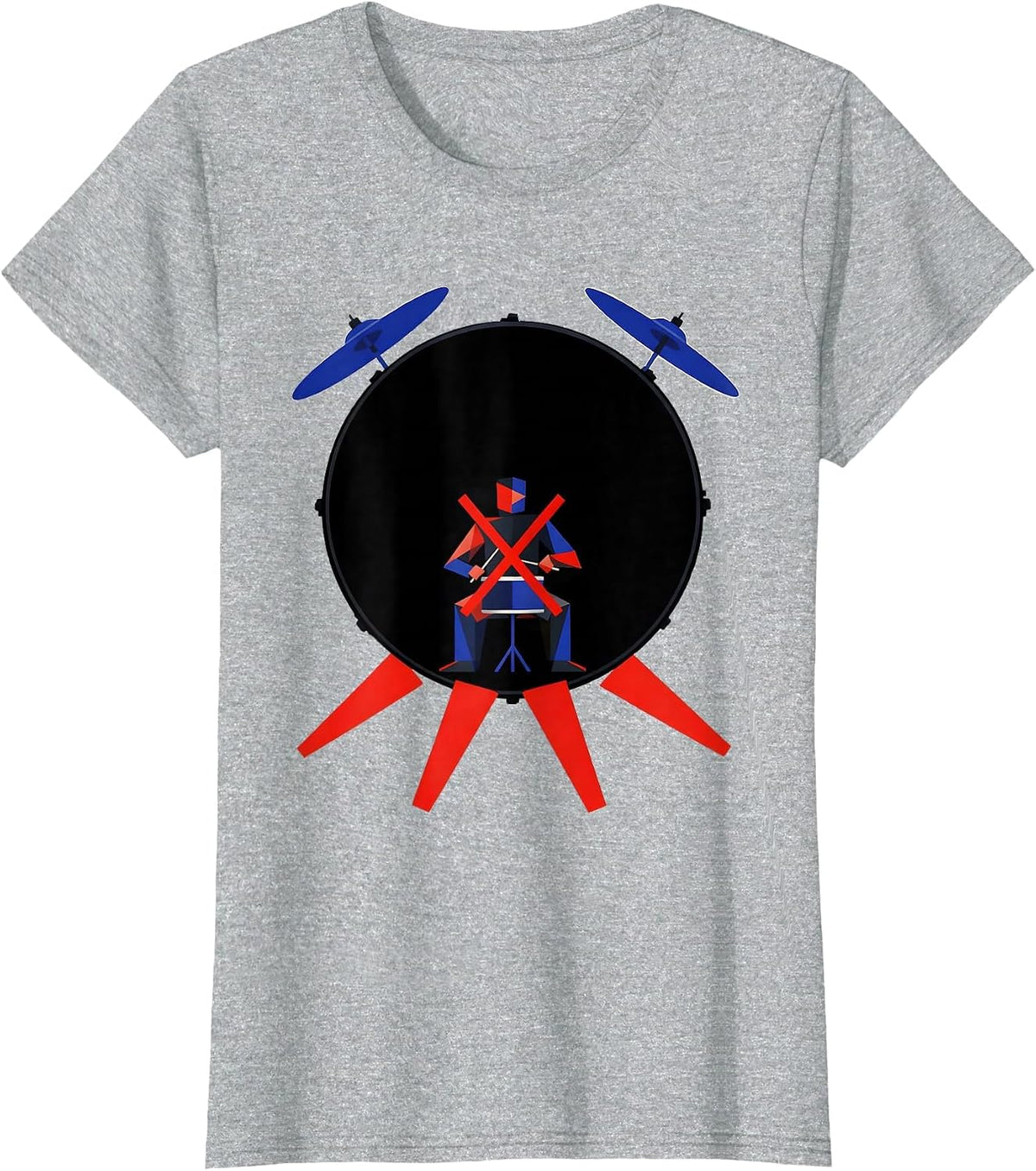 Bauhaus Drummer Humor Percussionist Gift T-Shirt - Heather Grey