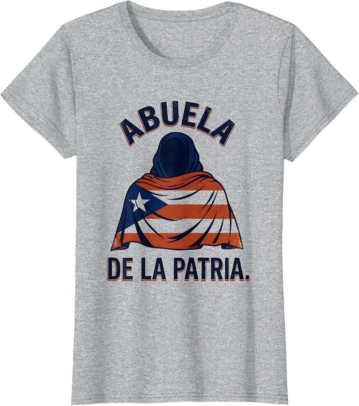Abuela De La Patria Vintage Cuban Heritage Flag Pride T-Shirt - Heather Grey