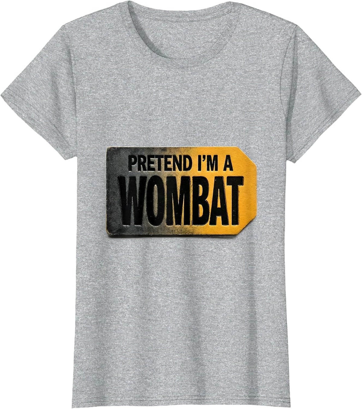 Pretend I'm A Wombat Funny Australia Wildlife National Pride T-Shirt - Heather Grey