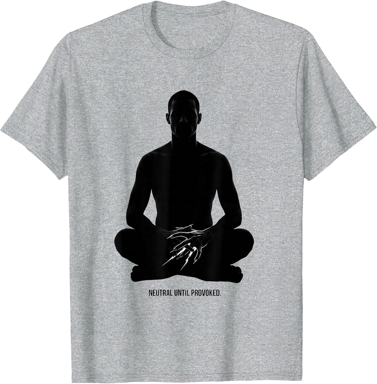 Men's Neutral Until Provoked Chaotic Neutral Roleplaying Humor T-Shirt - Heather Grey