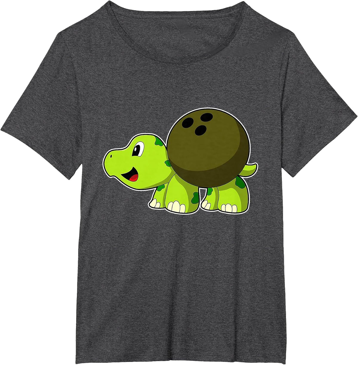 Turtle Bowling Bowling Ball Sports T-Shirt - Dark Heather Grey