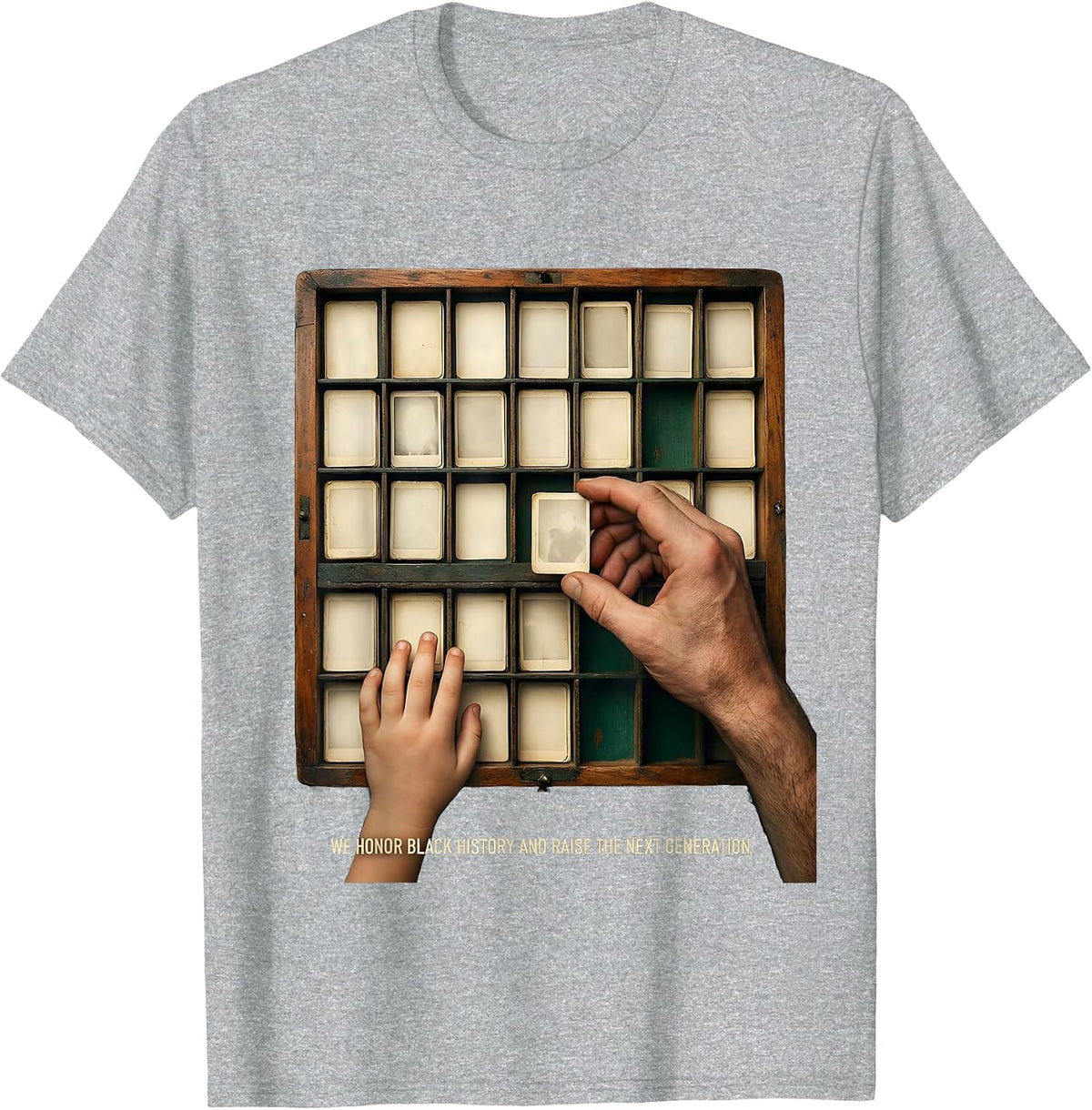 Men's We Honor Black History And Raise The Next Generation Vintage T-Shirt - Heather Grey