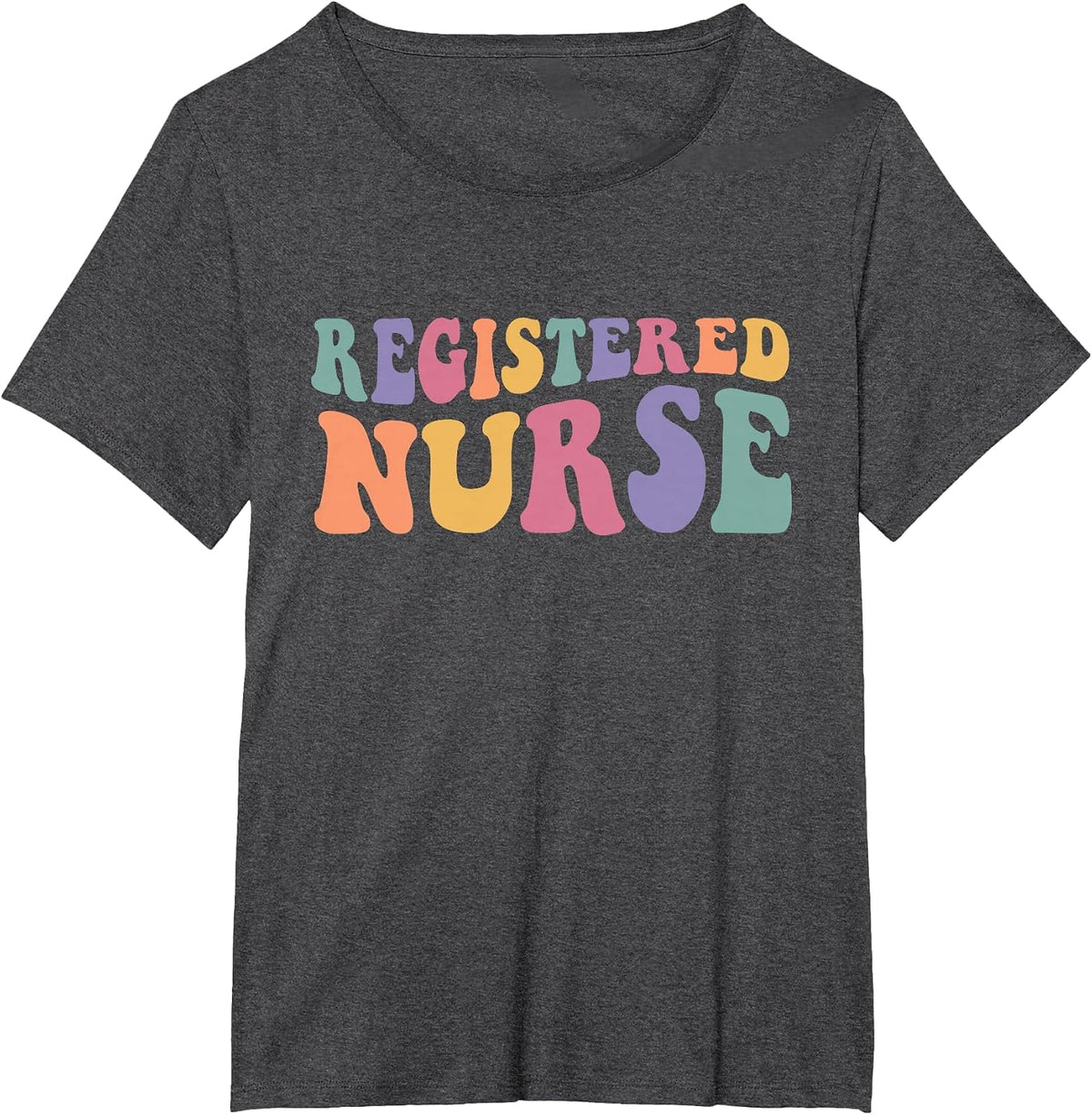 RN Nurse Groovy Registered Nurse Nursing School Women T-Shirt - Dark Heather Grey