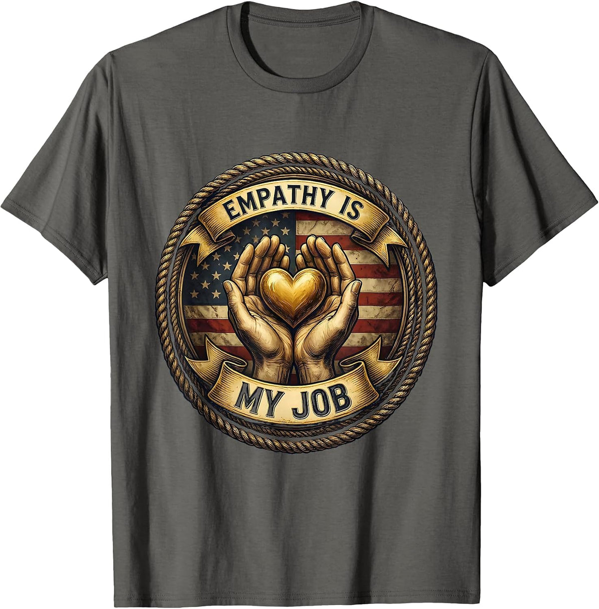 Men's Empathy Is My Job Paraprofessional Design T-Shirt - Asphalt Grey