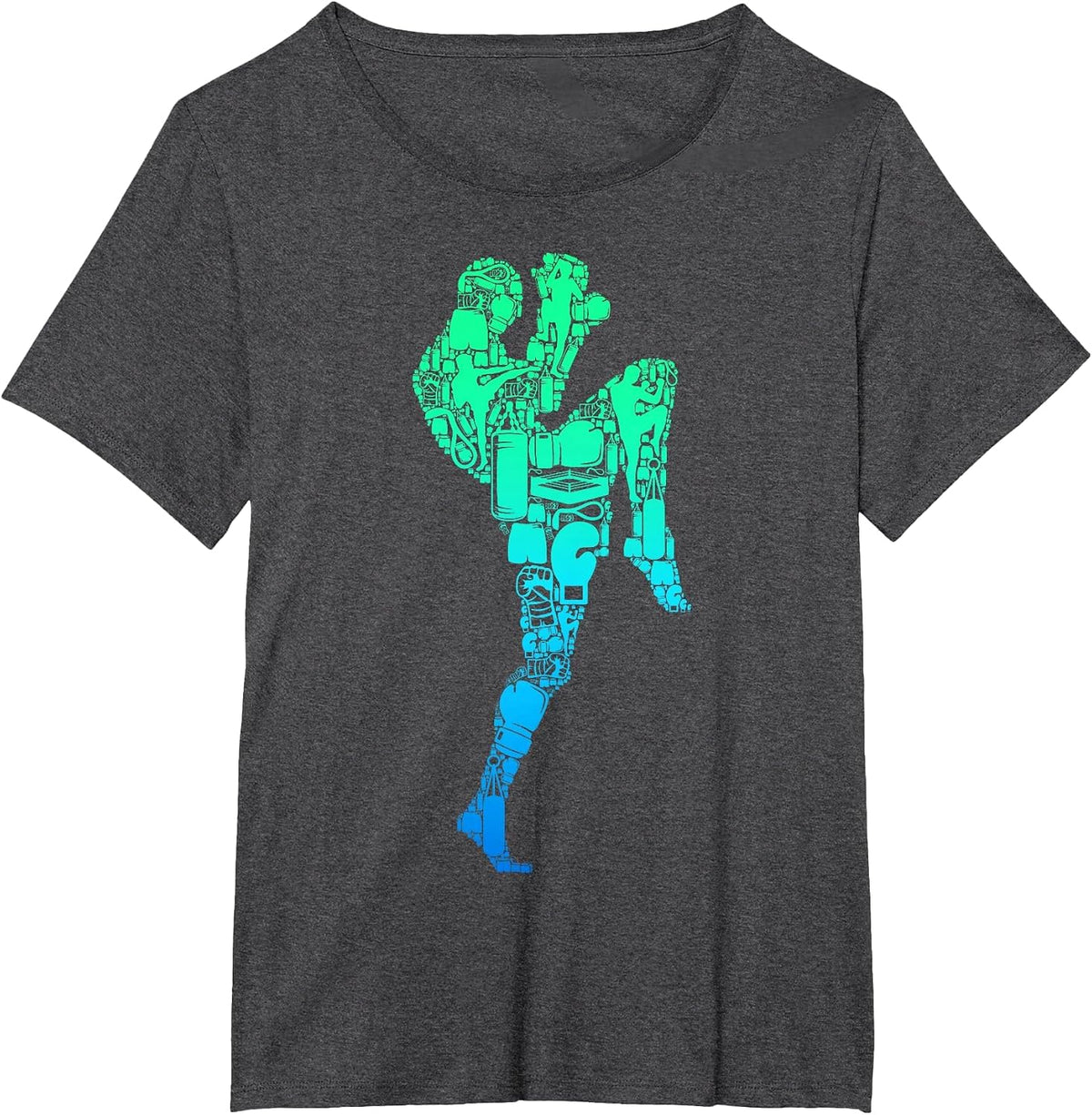 Muay Thai Thai Boxing Taekwondo Boys Children Men T-Shirt - Dark Heather Grey