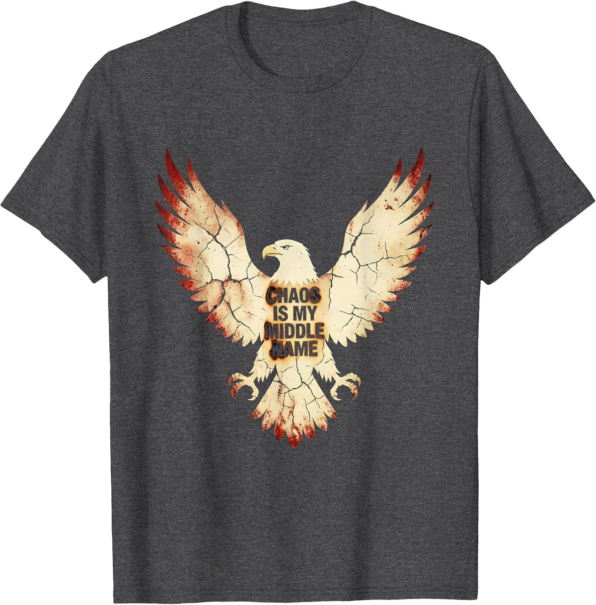 Chaos Is My Middle Name Coordinator Design T-Shirt - Dark Heather Grey