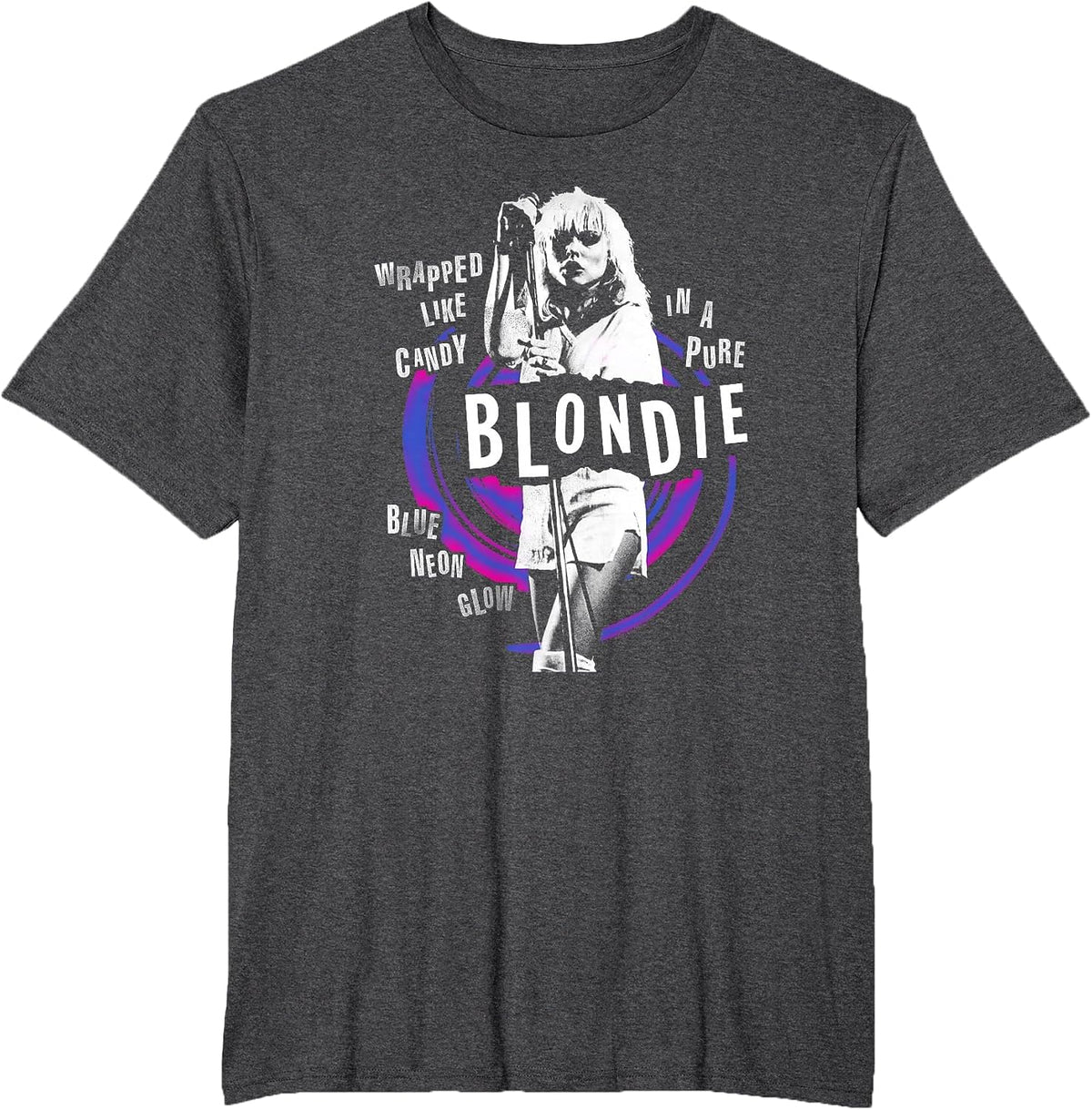 Blondie Punk Wrapped Like Candy Vintage Band T-Shirt - Dark Heather Grey