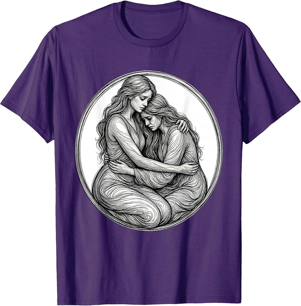 Be Kind Comforting Compassion Illustration T-Shirt - Purple