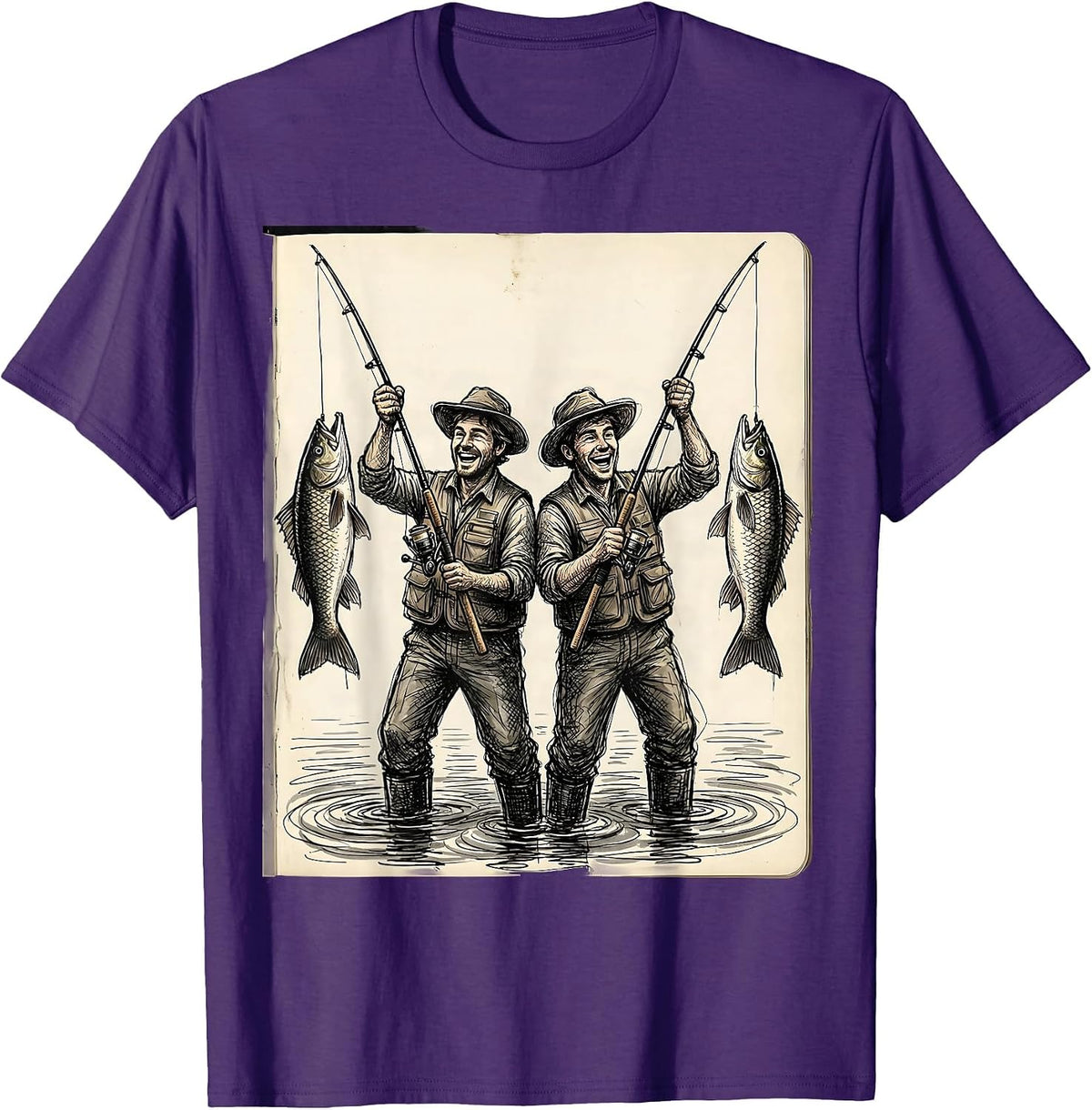 Son In Law Favorite Child Fishing Duo Gift T-Shirt - Purple