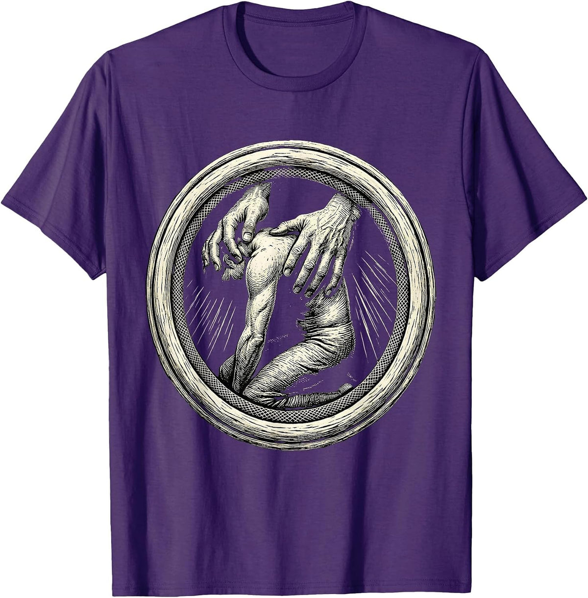 Weighted Anxiety Graphic Design Illustration T-Shirt - Purple