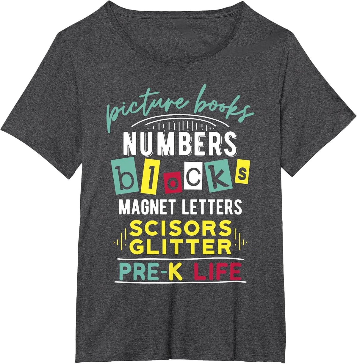 Pre-K Life T-Shirt, Preschool Teacher Tees T-Shirt - Dark Heather Grey