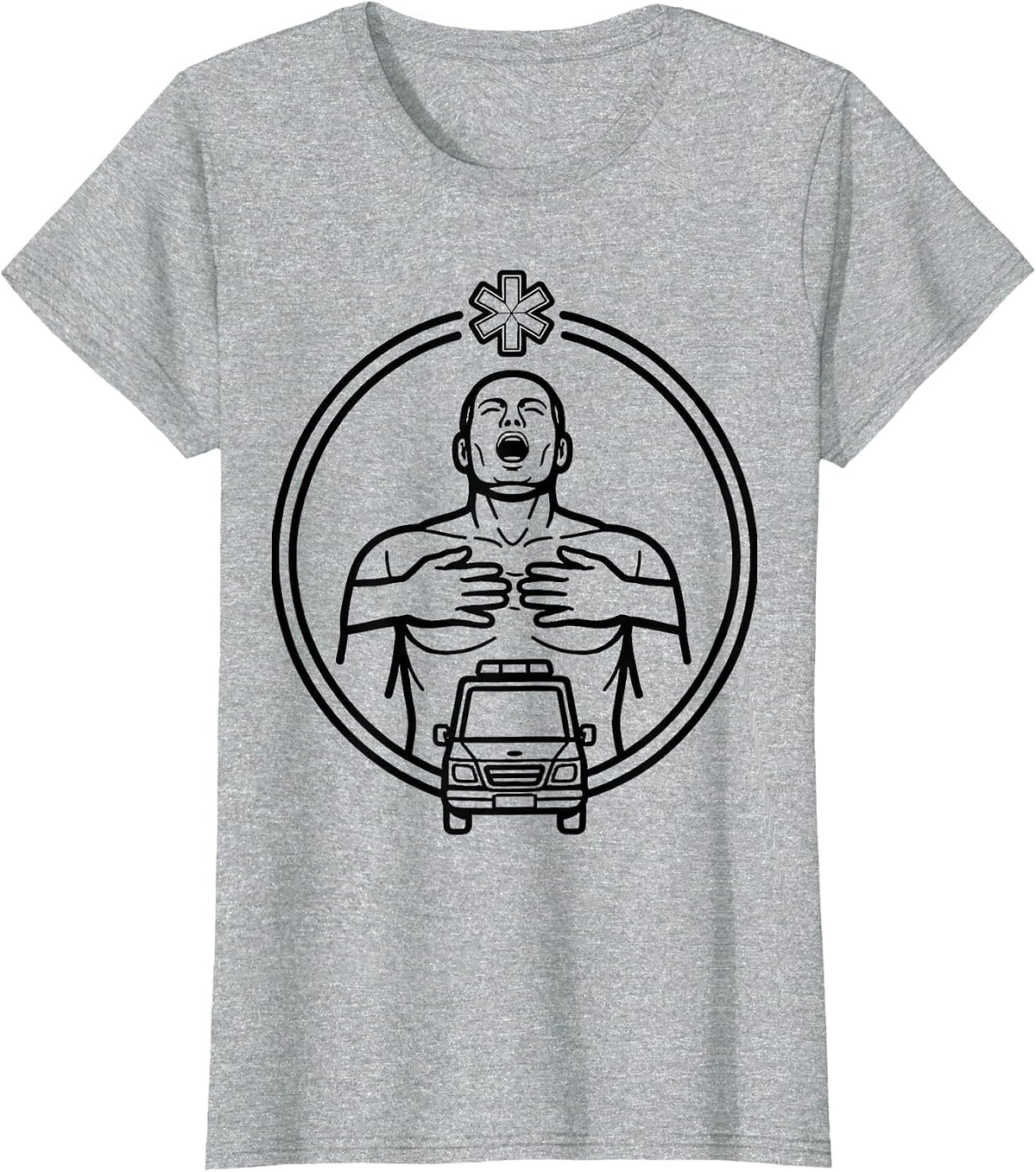 EMS Practice Torso Funny EMT Paramedic Gag T-Shirt - Heather Grey